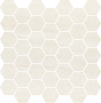 Bantu moz.29x29,7 cream hexagon glossy